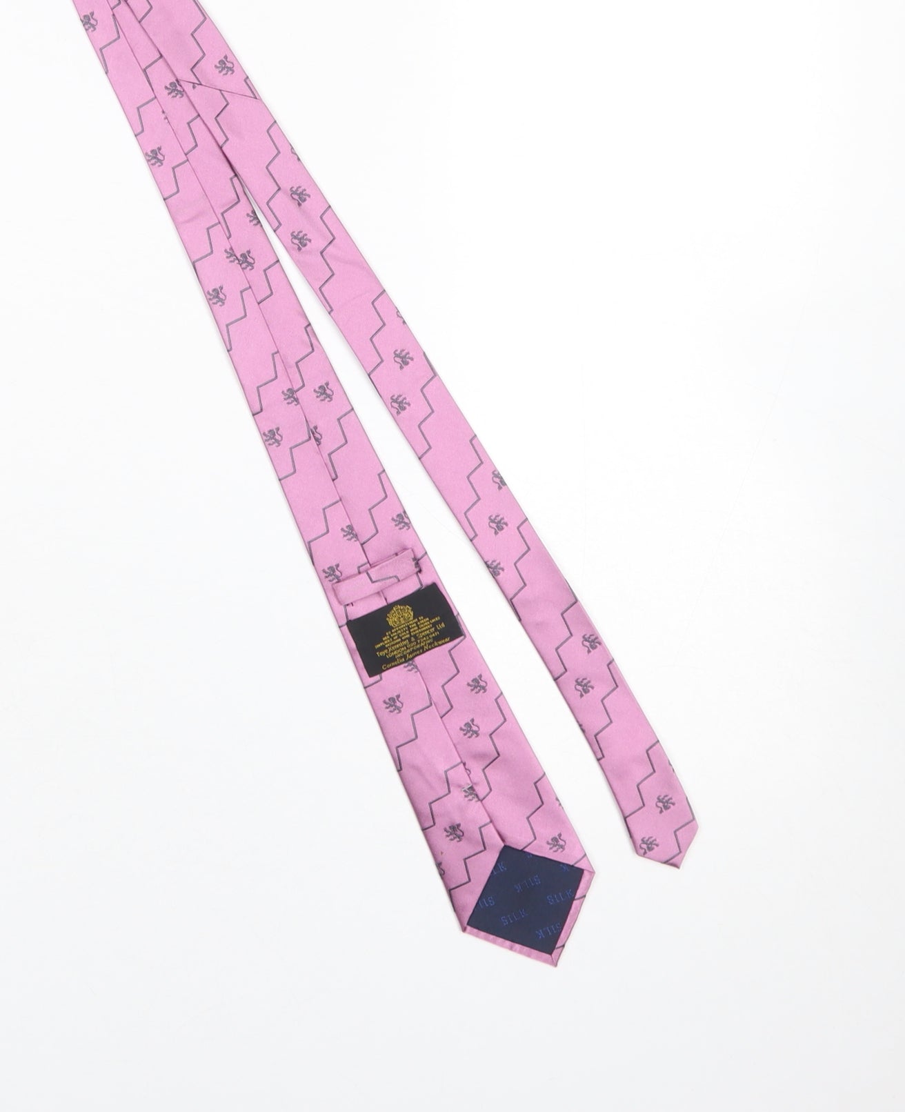 Toye Kenning & Spencer Men's Pink Silk Blend Patterned Tie