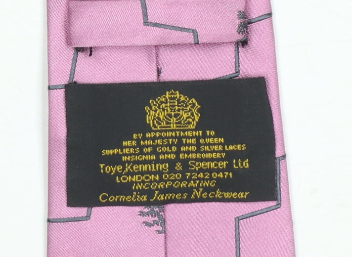 Toye Kenning & Spencer Men's Pink Silk Blend Patterned Tie