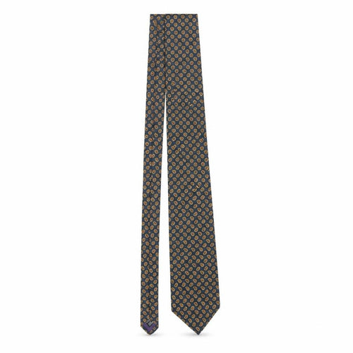 Gibson Price Men's Blue Paisley Silk Tie - Elegant Designer Style