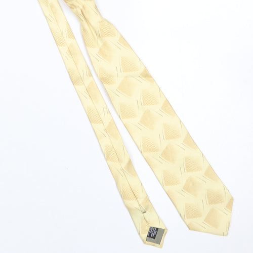 Giorgio Armani Men's Beige Silk Geometric Designer Tie One Size