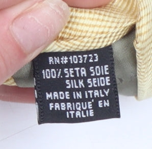 Giorgio Armani Men's Beige Silk Geometric Designer Tie One Size