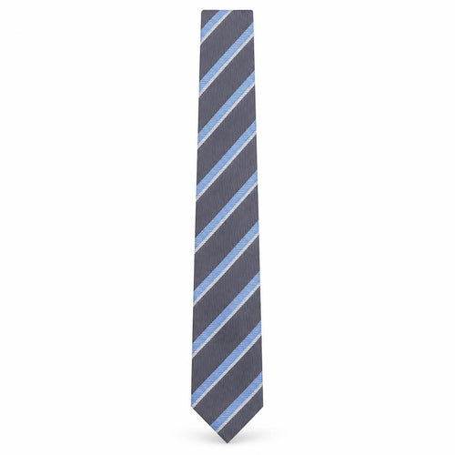 Frangi Men’s Blue Striped Slim Silk Tie Made in Italy One Size