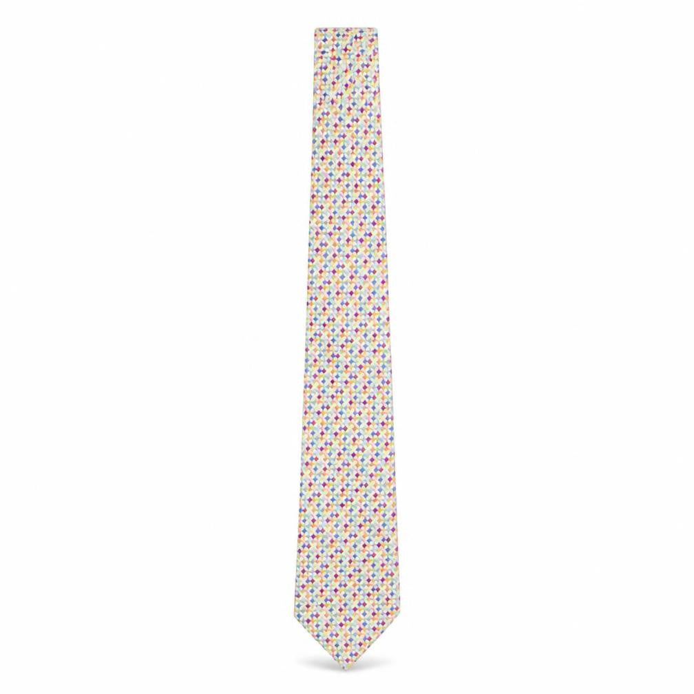 Front view of Charles Tyrwhitt Men's Multicoloured Slim Silk Tie Made in England