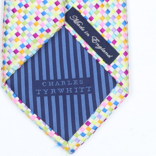 Charles Tyrwhitt Men's Multicoloured Slim Silk Tie Made in England