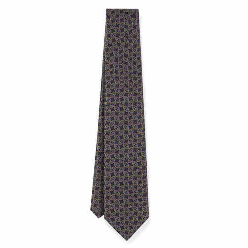Gibson Price Men's Blue Geometric Silk Tie Made in England