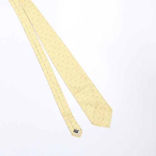Brown Thomas Men's Yellow Geometric Designer Silk Tie