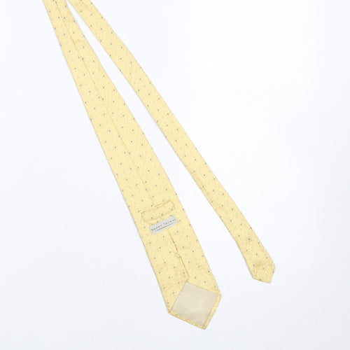 Brown Thomas Men's Yellow Geometric Designer Silk Tie