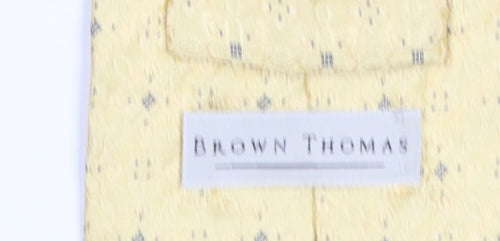 Brown Thomas Men's Yellow Geometric Designer Silk Tie