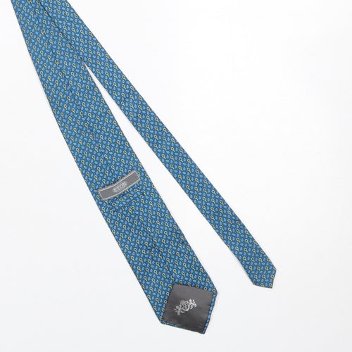 Eton Men's Blue Paisley Silk Slim Tie Made in France