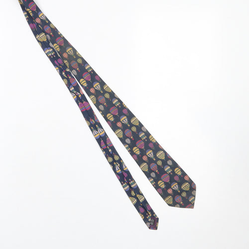 James Meade Men's Blue Hot Air Balloon Silk Tie