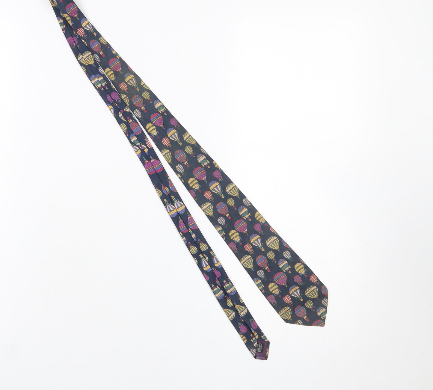 James Meade Men's Blue Hot Air Balloon Silk Tie