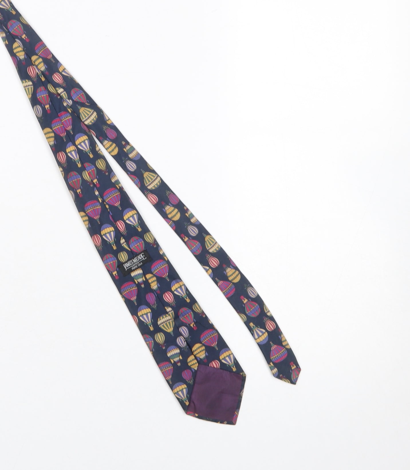 James Meade Men's Blue Hot Air Balloon Silk Tie