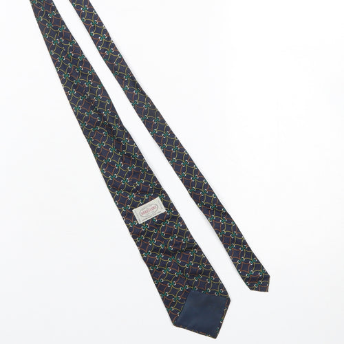 Bardolino Men's Blue Geometric Patterned 100% Silk Tie