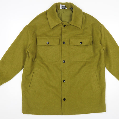 Reclaimed Vintage Men’s Green Wool Blend Button Jacket Size S