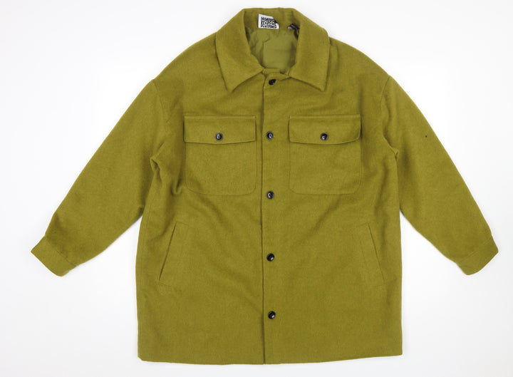 Reclaimed Vintage Men’s Green Wool Blend Button Jacket Size S