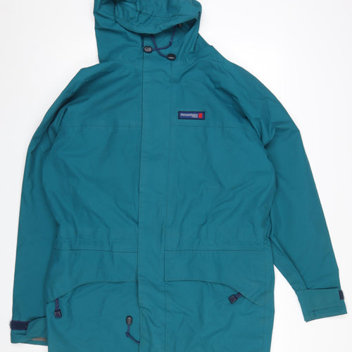 Mountain Range Mens Green Waterproof Hooded Rain Coat Jacket M