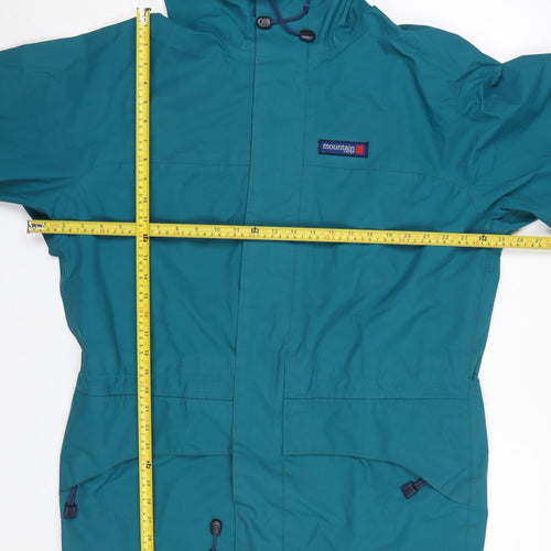 Mountain Range Mens Green Waterproof Hooded Rain Coat Jacket M