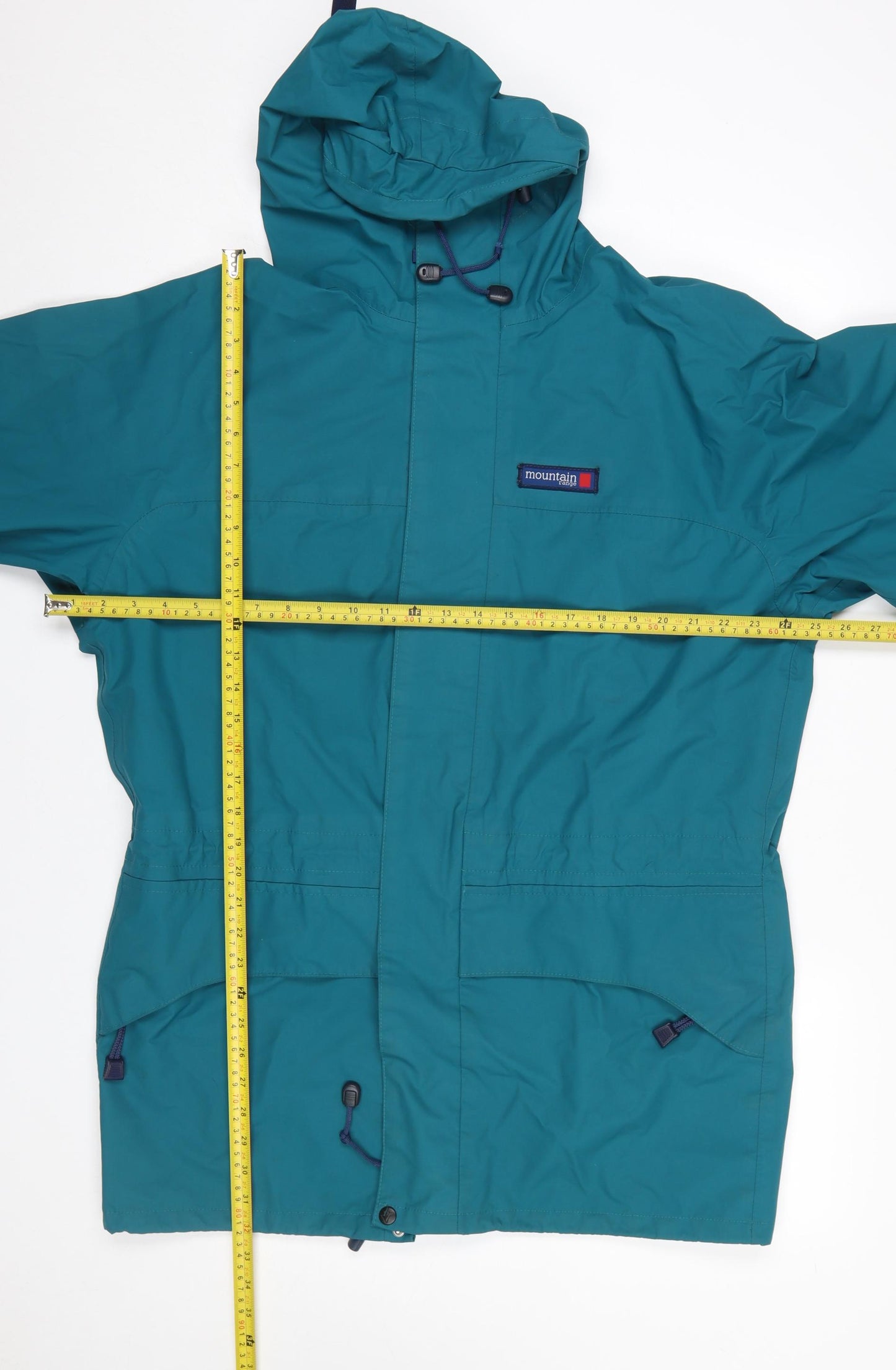 Mountain Range Mens Green Waterproof Hooded Rain Coat Jacket M