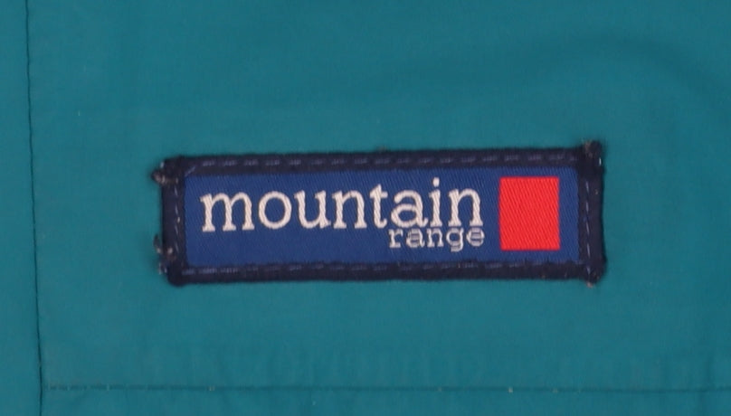 Mountain Range Mens Green Waterproof Hooded Rain Coat Jacket M