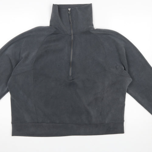 Dunnes Women’s Charcoal 1/2 Zip High Neck Pullover Sweatshirt Size L