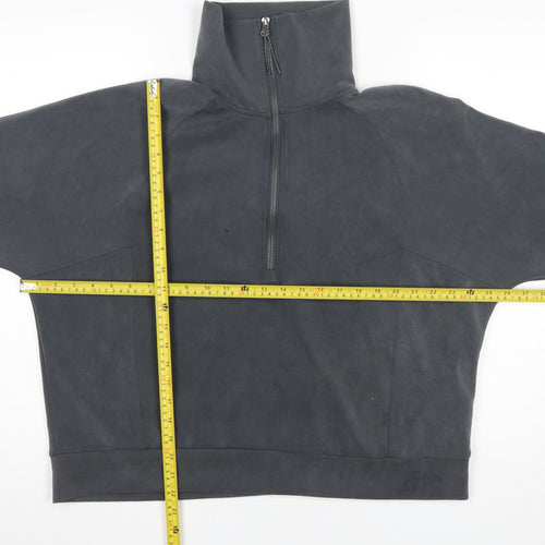 Dunnes Women’s Charcoal 1/2 Zip High Neck Pullover Sweatshirt Size L
