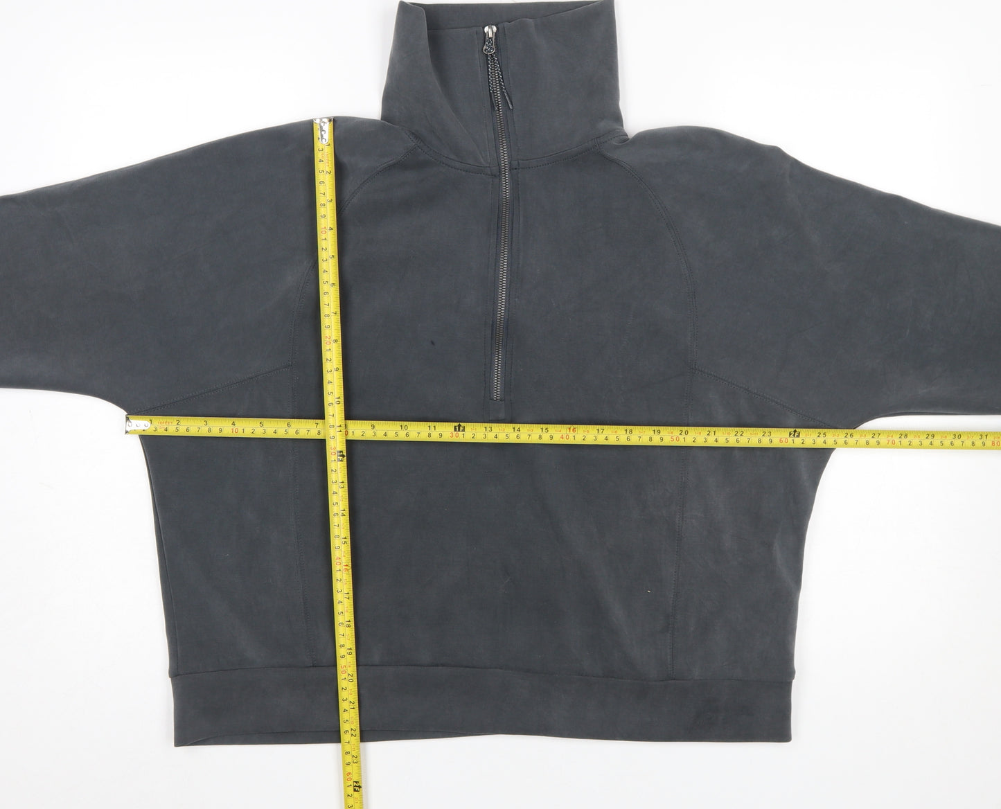 Dunnes Women’s Charcoal 1/2 Zip High Neck Pullover Sweatshirt Size L