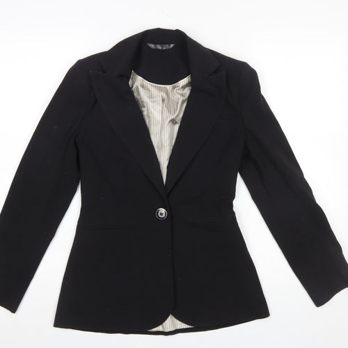 St Bernard for Dunnes Women Black Size 8 Single-Breasted Blazer