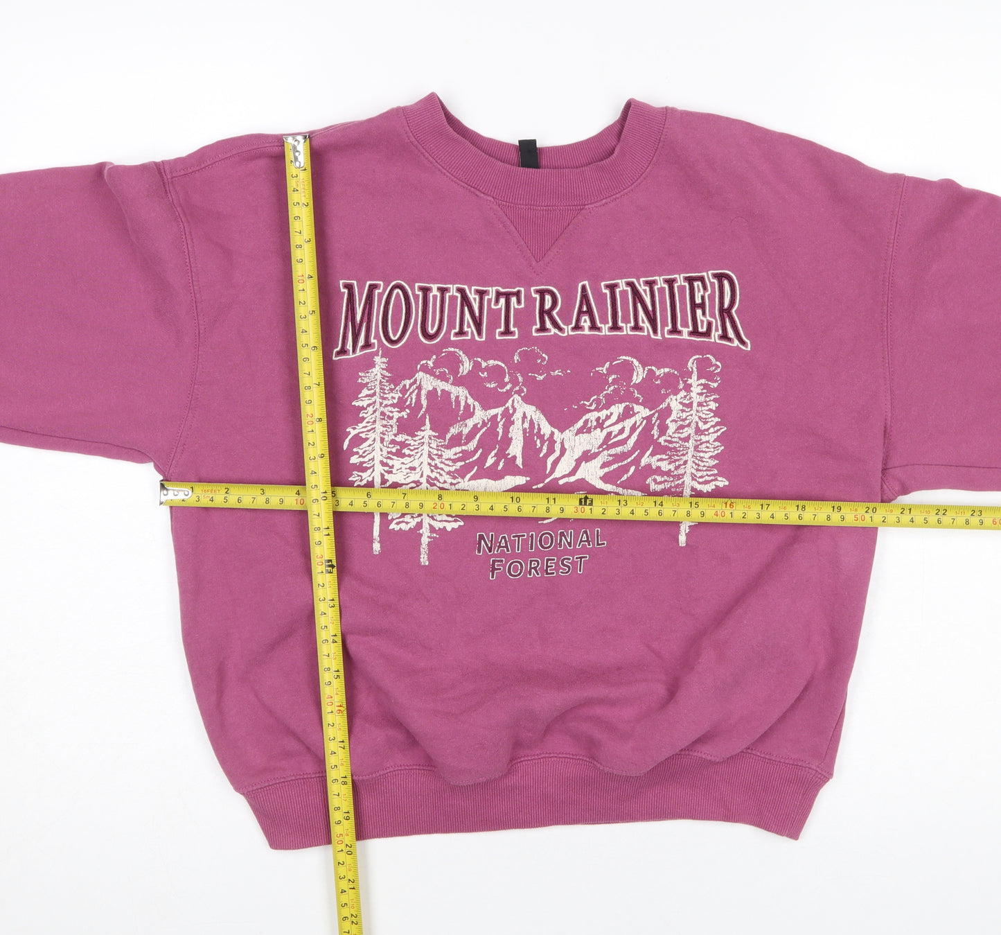 H&M Divided Women’s Pink Mount Rainier Graphic Pullover Sweatshirt Size S