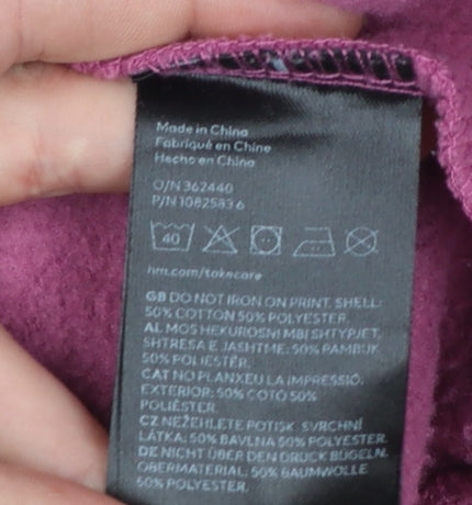 H&M Divided Women’s Pink Mount Rainier Graphic Pullover Sweatshirt Size S