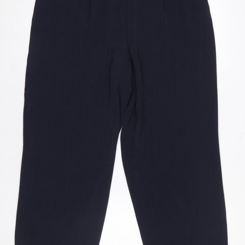 Windsmoor Women’s Blue Cropped Pleated Trousers Size 14
