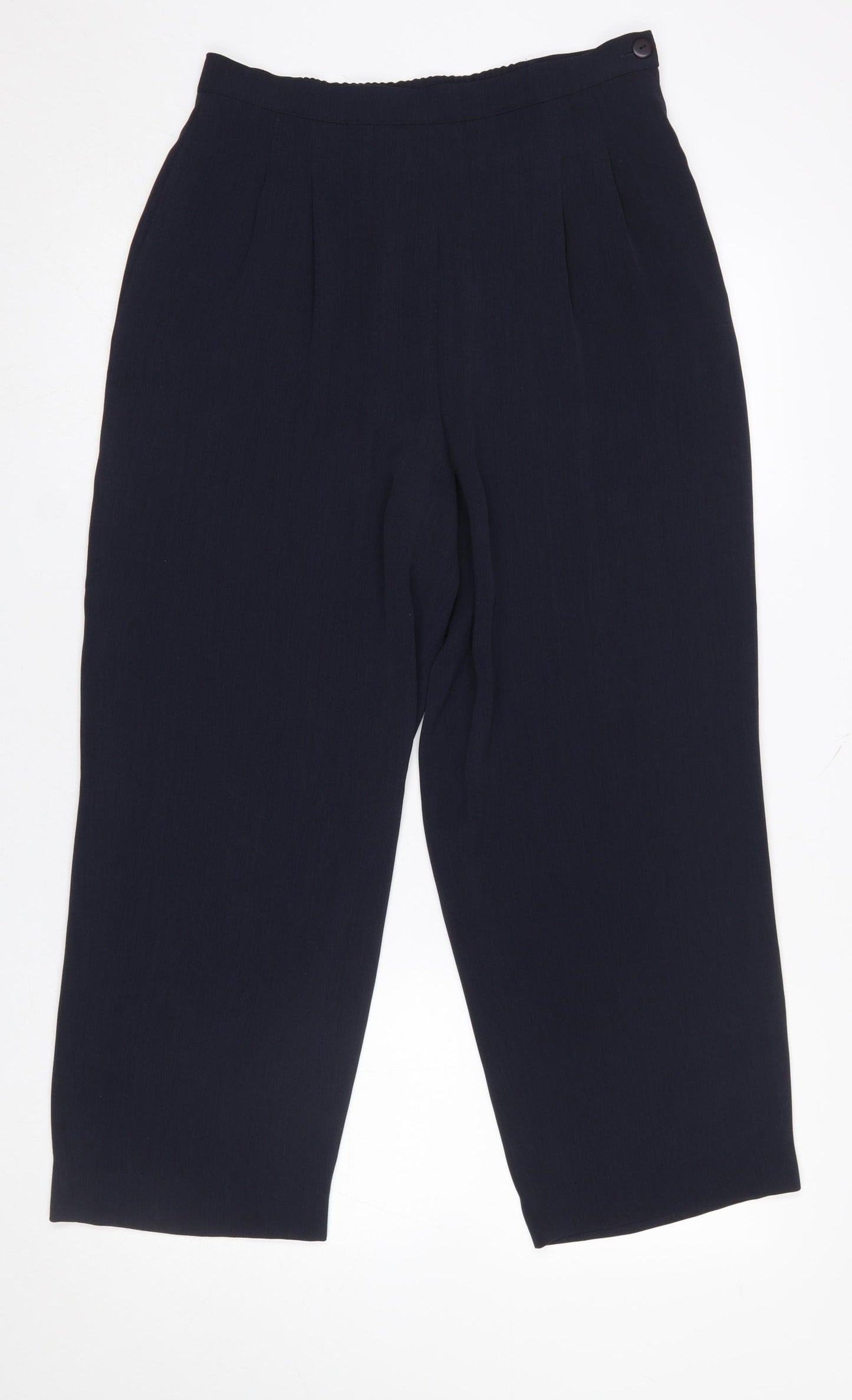 Windsmoor Women’s Blue Cropped Pleated Trousers Size 14