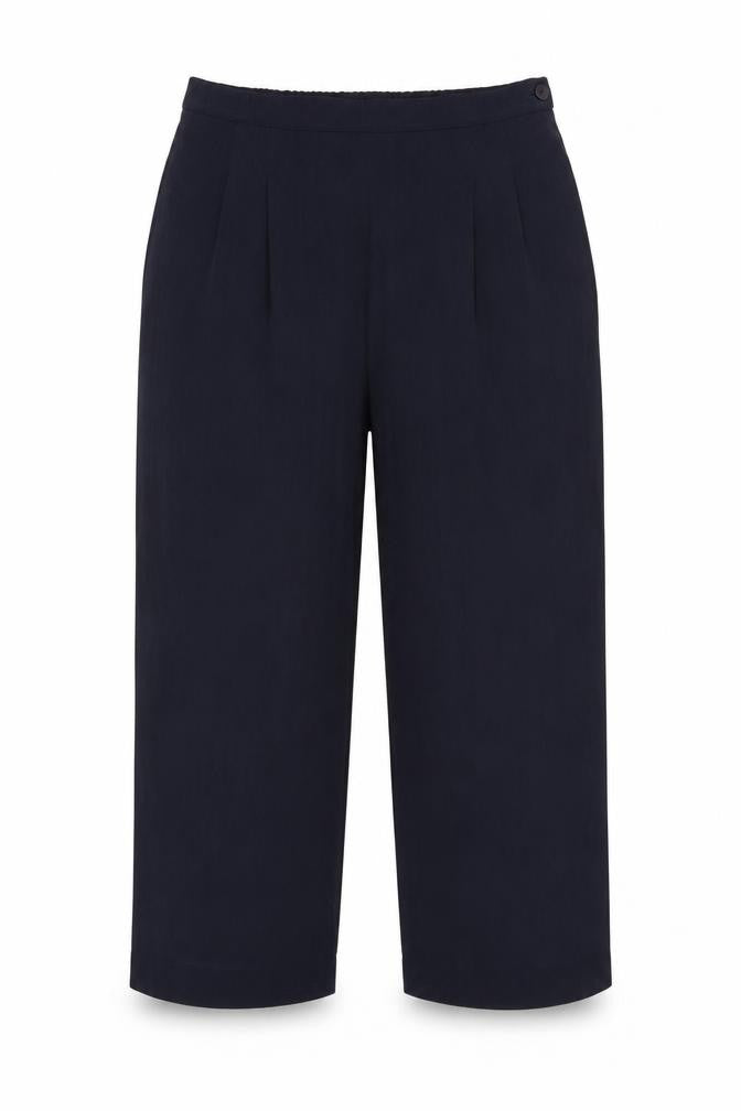 Windsmoor Women’s Blue Cropped Pleated Trousers Size 14