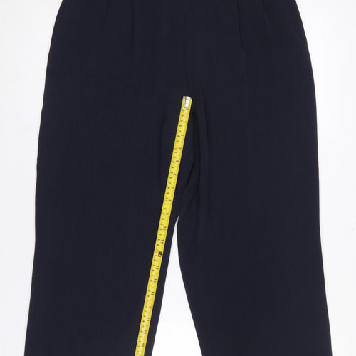 Windsmoor Women’s Blue Cropped Pleated Trousers Size 14