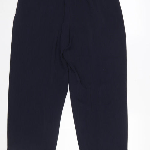 Windsmoor Women’s Blue Cropped Pleated Trousers Size 14
