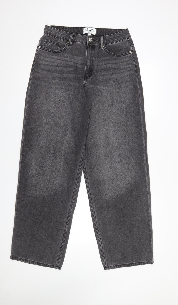 Miss S Women’s Grey Straight Denim Jeans UK 10 28W 32L