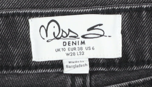 Miss S Women’s Grey Straight Denim Jeans UK 10 28W 32L