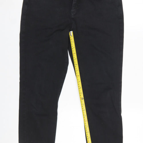 Mint Velvet Womens Black Skinny Jeans Size 14 Regular Stretch Denim