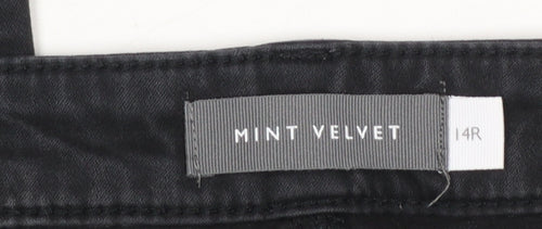 Mint Velvet Womens Black Skinny Jeans Size 14 Regular Stretch Denim