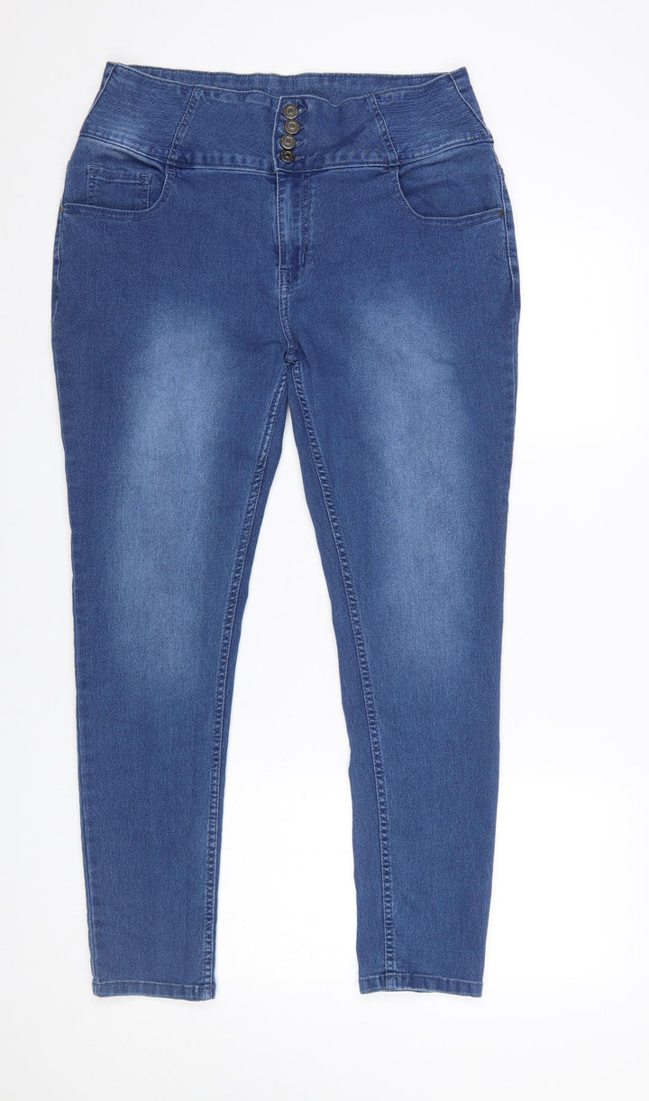 Maxcares Womens Blue Skinny Stretch Jeans Size 8 Slim Fit Denim