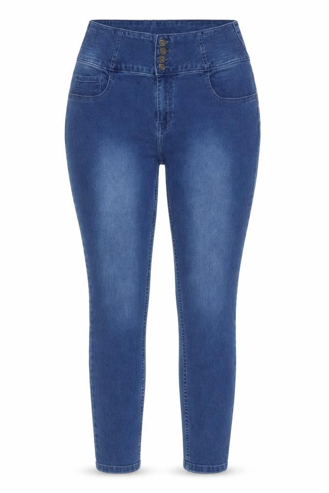 Maxcares Womens Blue Skinny Stretch Jeans Size 8 Slim Fit Denim