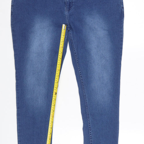 Maxcares Womens Blue Skinny Stretch Jeans Size 8 Slim Fit Denim