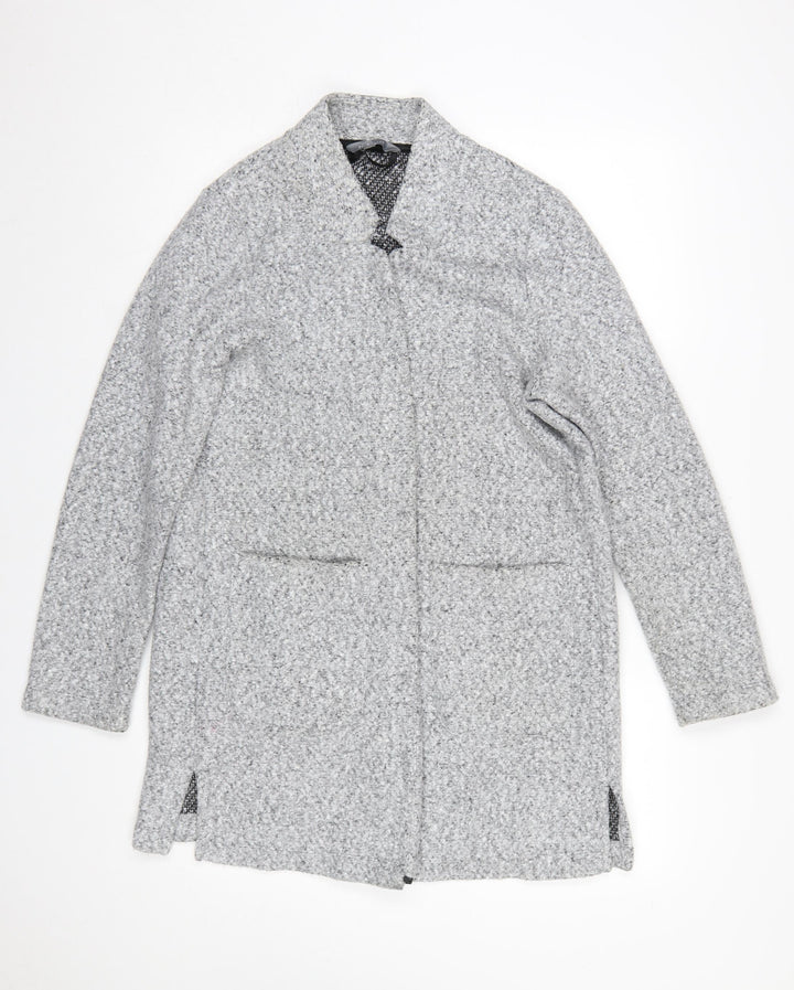 Principles Women's Grey Size 14 Long Sleeve Knit Open Cardigan