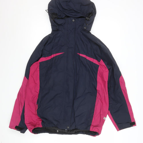 Gti Outdoor Womens Blue Pink Size 16 Waterproof Ski Jacket Hooded