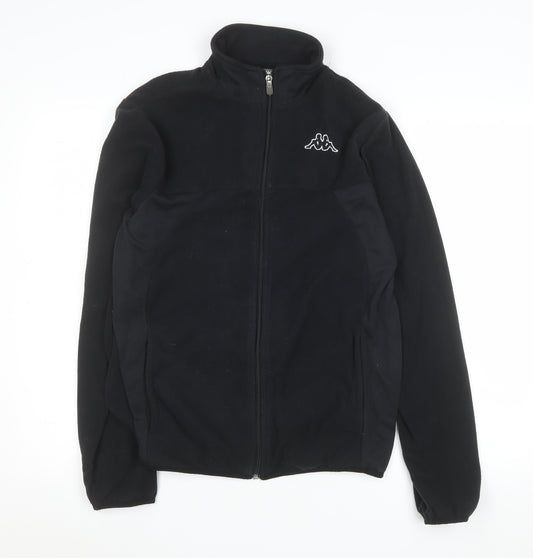 Kappa Men's Black Fleece Full Zip Jacket Medium Regular Fit