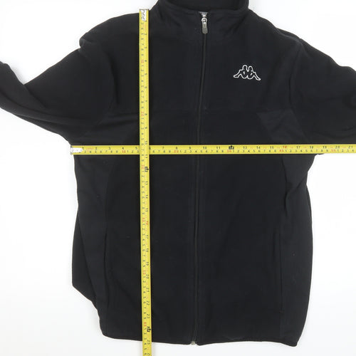 Kappa Men's Black Fleece Full Zip Jacket Medium Regular Fit