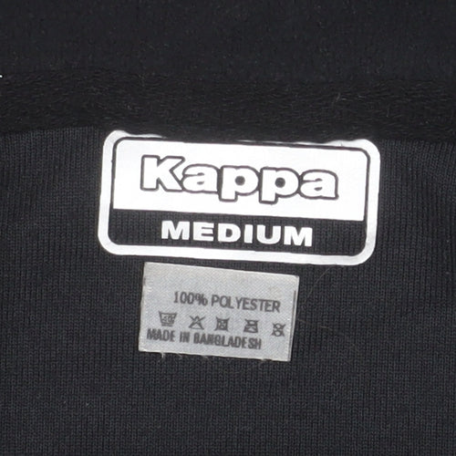 Kappa Men's Black Fleece Full Zip Jacket Medium Regular Fit