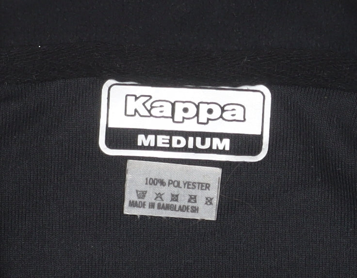 Kappa Men's Black Fleece Full Zip Jacket Medium Regular Fit