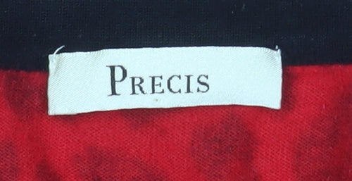 Precis Women Red Leopard Print Pullover Sweater Medium Viscose Blend