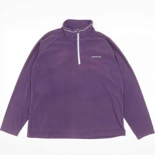 Craghoppers Women’s Purple Fleece 1/4 Zip Sweatshirt UK 14