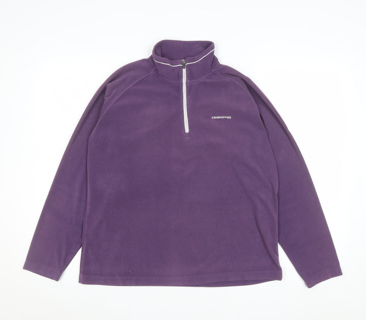 Craghoppers Women’s Purple Fleece 1/4 Zip Sweatshirt UK 14